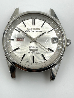 ス*グ様 CITIZEN SEVENSTAR DELUXE Citizen Watch Seven Star Deluxe 4-520271TA Automatic 21 Jewels