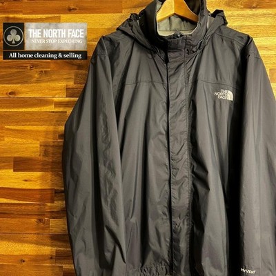 NORTH FACE Logo Hoodie Mountain Jacket Blouson Coat Men US M Gray Hyvent Nylon