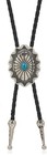 Western Cowboy Native American Leather Necktie Vintage Turquoise Bolo Tie for Me