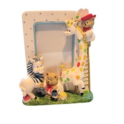3D Zoo Animals Frame Burnes of Boston Nursery Decor Colorful Whimiscal