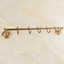 Antique Brass Wall Mounted Bathroom Single Towel Bar Towel Rack/ Hooks ba722