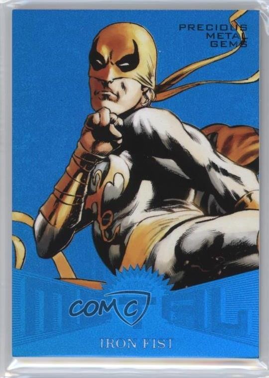 2017 Fleer Ultra Marvel Spider-Man Metal PMG Blue 46/49 Iron Fist #MM13 o8i