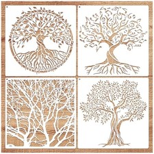 14 Inch Large Tree Stencils for Painting on Wood Crafts Reusable Tree of Life