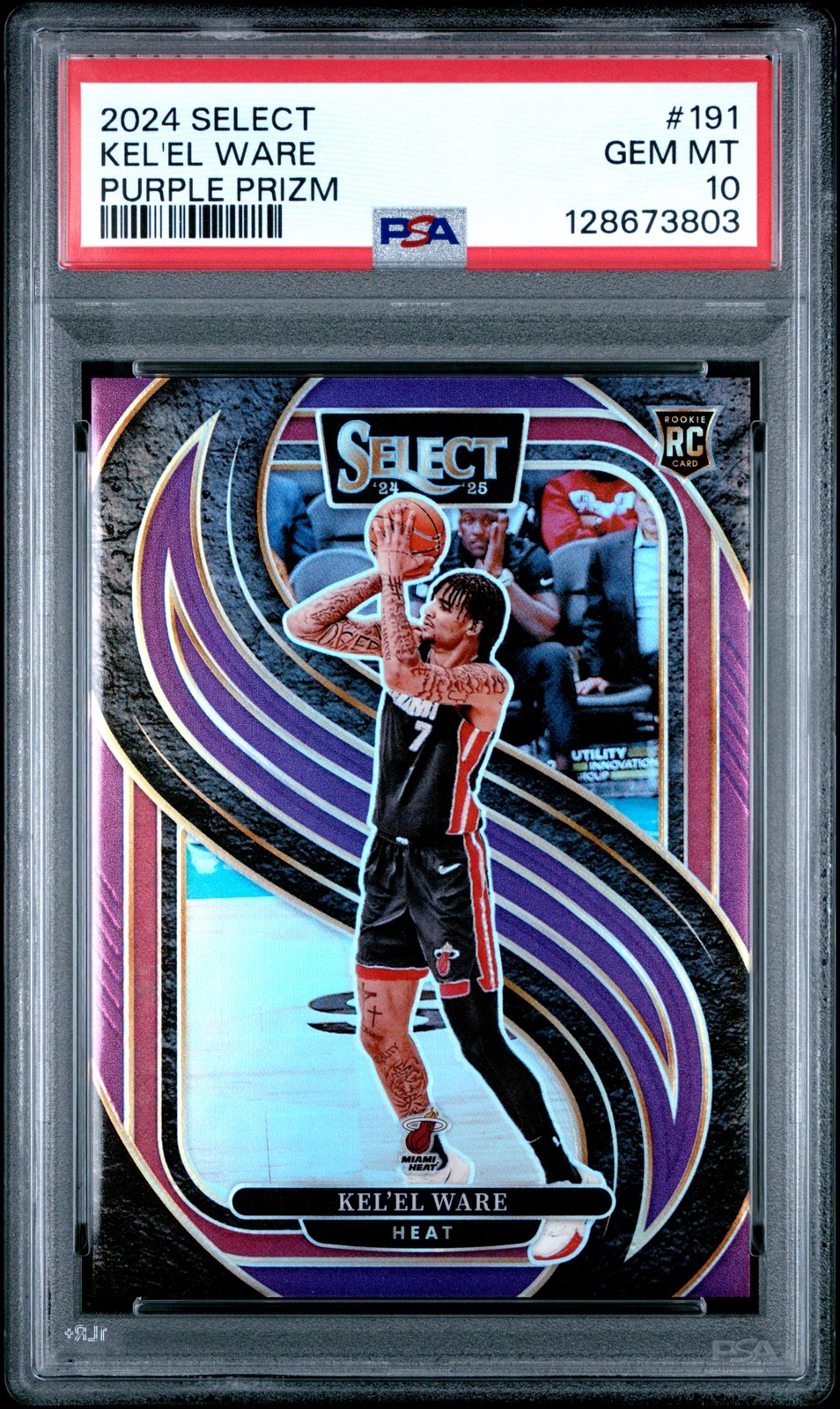 2024 PANINI SELECT PURPLE PRIZM #191 KEL'EL WARE 53/99 PSA 10