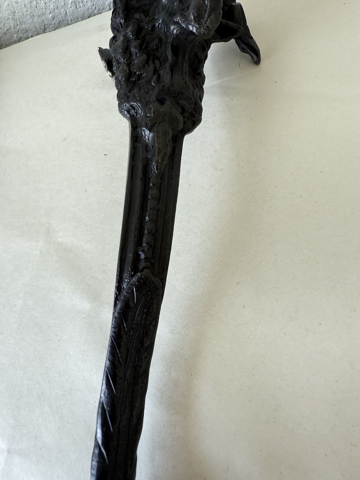 Antique Vintage Aries Head Ram Head & Hoof Door Knocker Rare Bronze