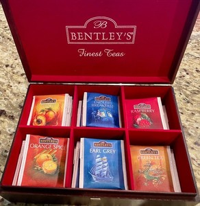 Bentley’s Fine Teas Tea Storage Box Tin Canister Decorative Tea Container