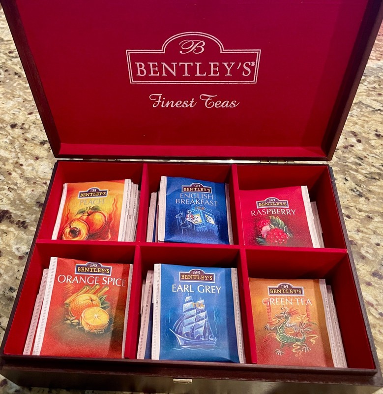 Bentley’s Fine Teas Tea Storage Box Tin Canister Decorative Tea Container