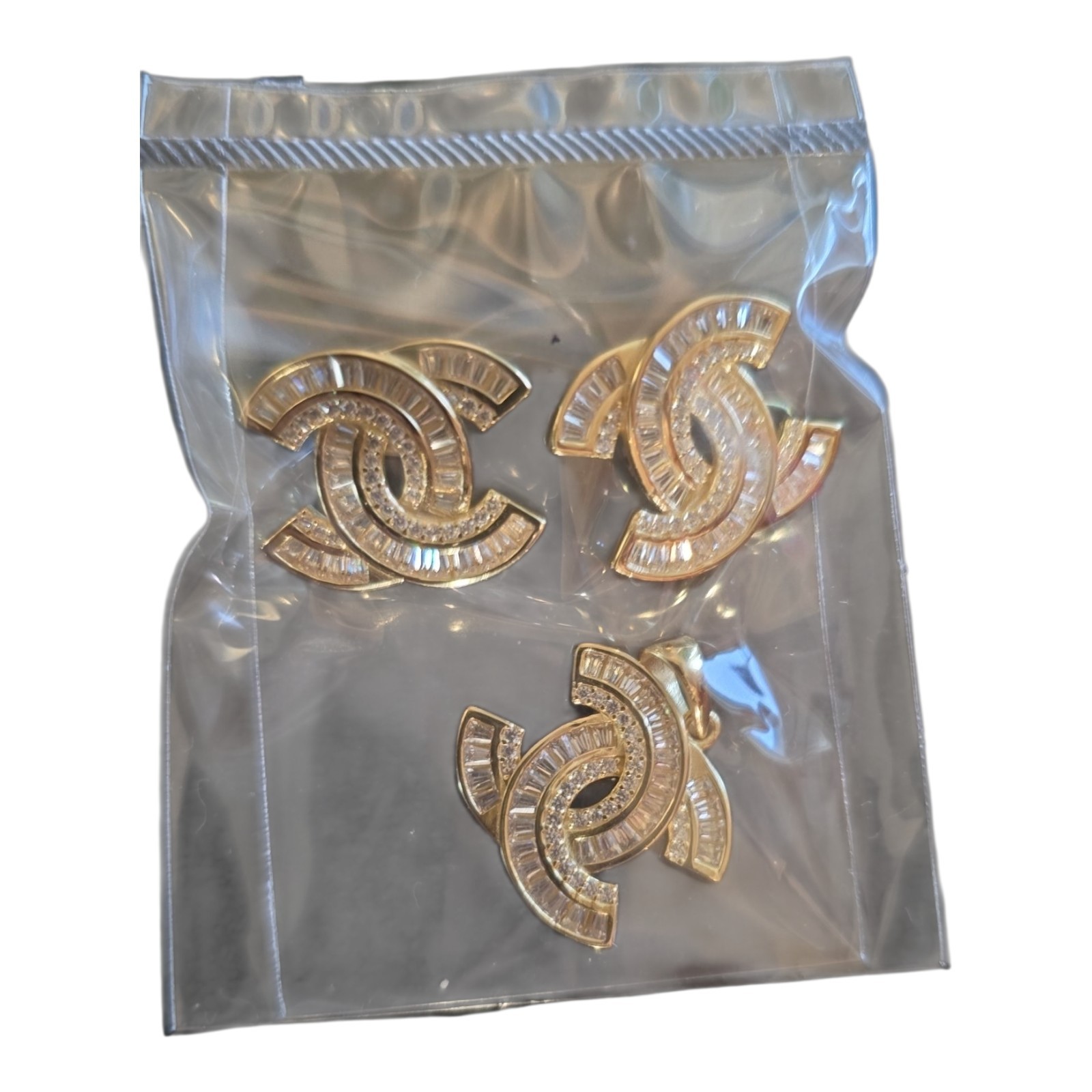 aretes de plata 925 para mujer De Cc Y Medalla Para Cadena