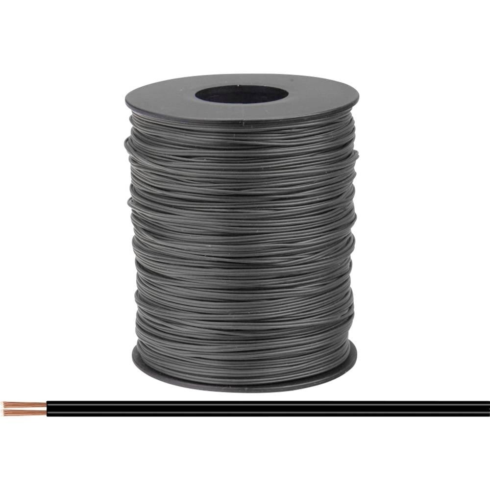 Fil de câblage 2 x 0.08 mm² noir anti-nœud pour éviter les pannes de faux contact