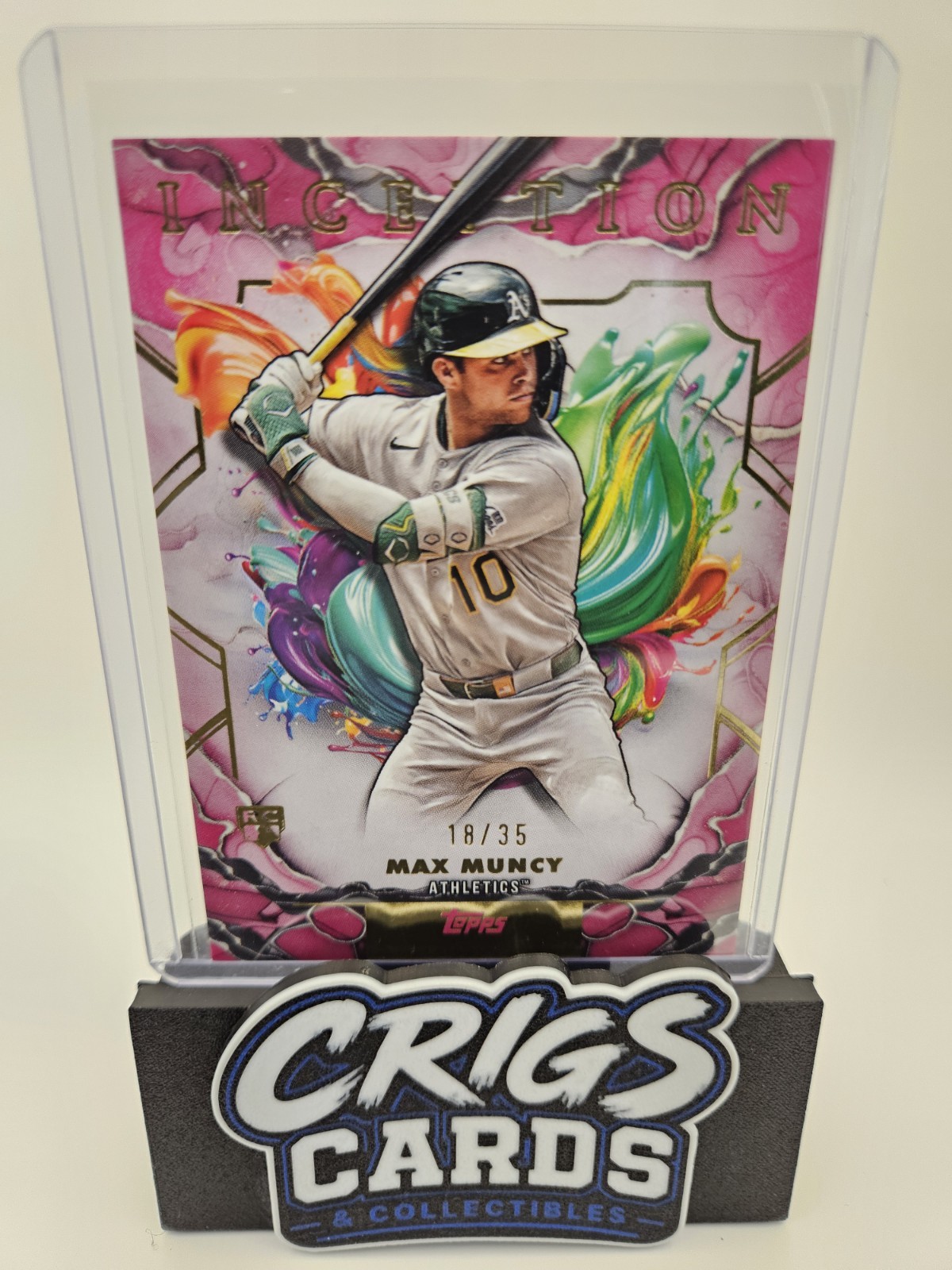 2025 Topps Inception Max Muncy RC #92 Pink Foil /35 Athletics AL38