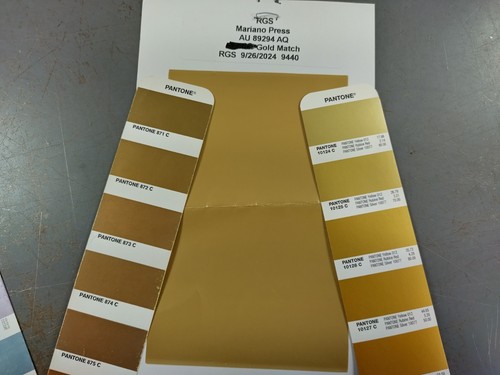 Metallic Gold Offset Ink Aqueous Coatable Varnishable 4 Lbs Similar To Pms 10125