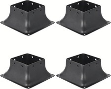 4pcs 4x4 inch Post Base Inner Size 3.6X3.6inch Heavy-Duty Post Anchors Deck Base