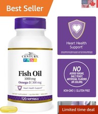 Molecularly Distilled Fish Oil 1000 mg Softgels - 120 Unflavored Capsules