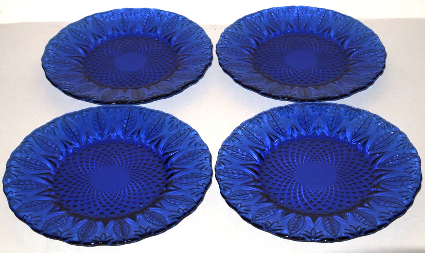 Cobalt Blue Avon Royal Sapphire Salad Dessert Plates 8
