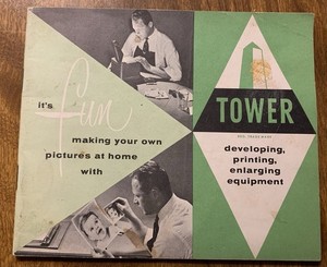 Vintage Tower Photo Developing, Printing, Enlarging Equipment Pamphlet, Sears