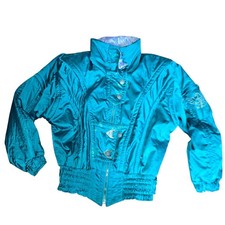 Vintage Kaelin Skiing Finesse Teal Retro 80s 90s Insulated Ski Jacket Women S/M