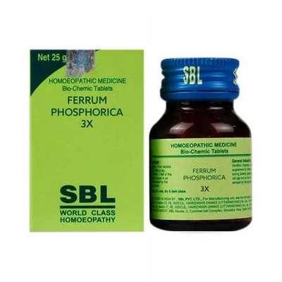 SBL Ferrum Phosphoricum Biochemic Tablet 3X - FREE SHIPPING 5-7 DAYS