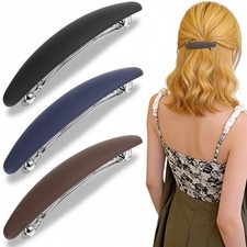 3PCS Large Hair Barrette Matte 4 Inch Hair Barrettes No Slip Not Easy to Brea...