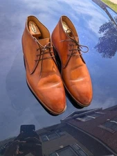 DI BIANCO GALLO Lavorazione Bologna Brown Leather Boot 10D With Shoe Trees EUC