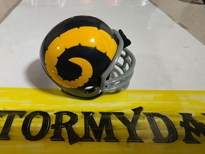 RIDDELL NFL POCKET PRO SIZE FOOTBALL HELMET LOS ANGELES RAMS series 1 ...