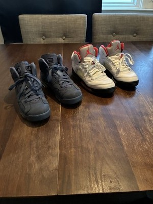 Air Jordan 5 Retro size 4 1/2 y and Air Jordan 6 Retro diffused blue 4 1/2 y
