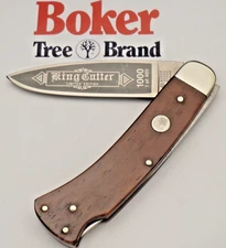 Vintage BOKER Solingen #1000 Lockback Knife - Rosewood Handles - KING CUTTER