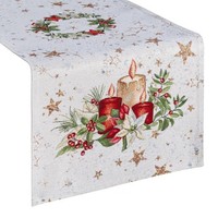 TischläUfer Tischtuch Weihnachten Tischdecke 50X110 Cm Kerzen Sterne Muster Deko