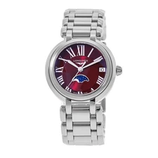 New Longines Primaluna Quartz 30mm Bordeaux Dial Women's Watch L8.115.4.92.6