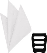 Mens Handkerchiefs Solid Pocket Squares, Polyester Silk Hankies with Pocket Squa