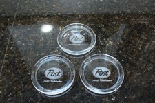 Vintage Post Cereal 1999 Celebration Glass Coasters Lot of 3 Stamped France