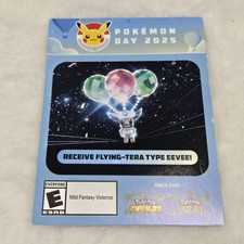 Pokemon Scarlet  Violet Pokemon Day 2025 Flying Tera Eevee Redemption Card
