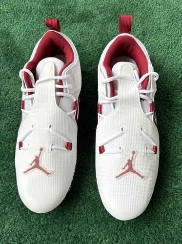 Botines de fútbol profesional Oklahoma Jordan Alpha Menace emitidos por el equipo talla 16 FJ4985-106 - Imagen 2 de 13