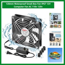 120mm Waterproof Small Box Fan 12V Computer Fan AC 110v 120v