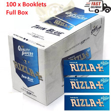 Rizla BLUE Regular Size Thin Cigarette Rolling Papers 100 Booklets (Full Box)