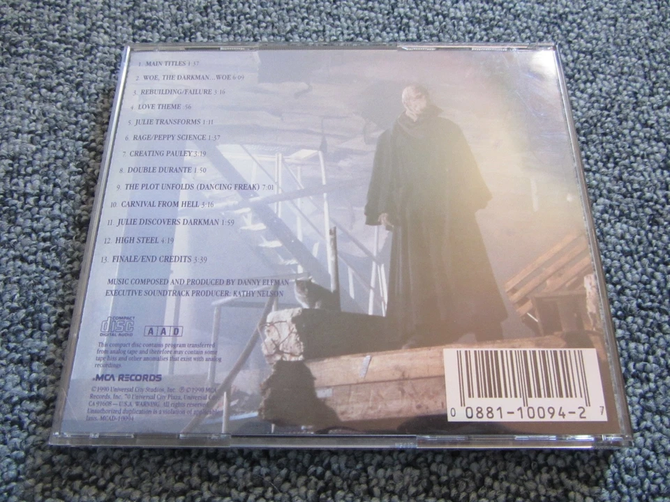 DARKMAN : Danny Elfman Soundtrack CD-Album (1990) Made in U.S.A. - Bild 2 von 3
