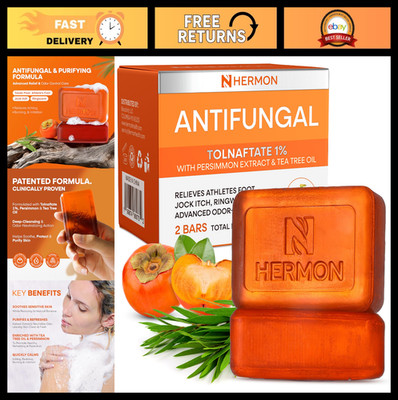 Antifungal Soap Bar for Ringworm, Jock Itch & Athlete s Foot - Tea Tree Oil, 2 B