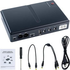 Mini DC UPS Power Supply for Router Camera Multi-Voltage Backup, No Battery