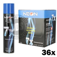 36 Cans Neon 7x Filtered Butane Ultra Premium Refined Refill Lighter Cans 300ml 36 Cans Neon 7x Filtered Butane Ultra Premium Refined Refill Lighter Cans 300ml