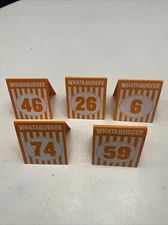 5 Whataburger Table Number Tents - 74, 59, 6, 26, 46
