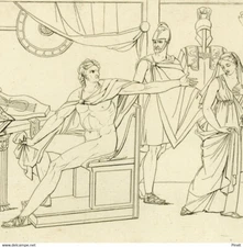 Louis Hersent Achilles Delivering Broiséis to the Heroes of Agamemnon Apollo - Engraving o