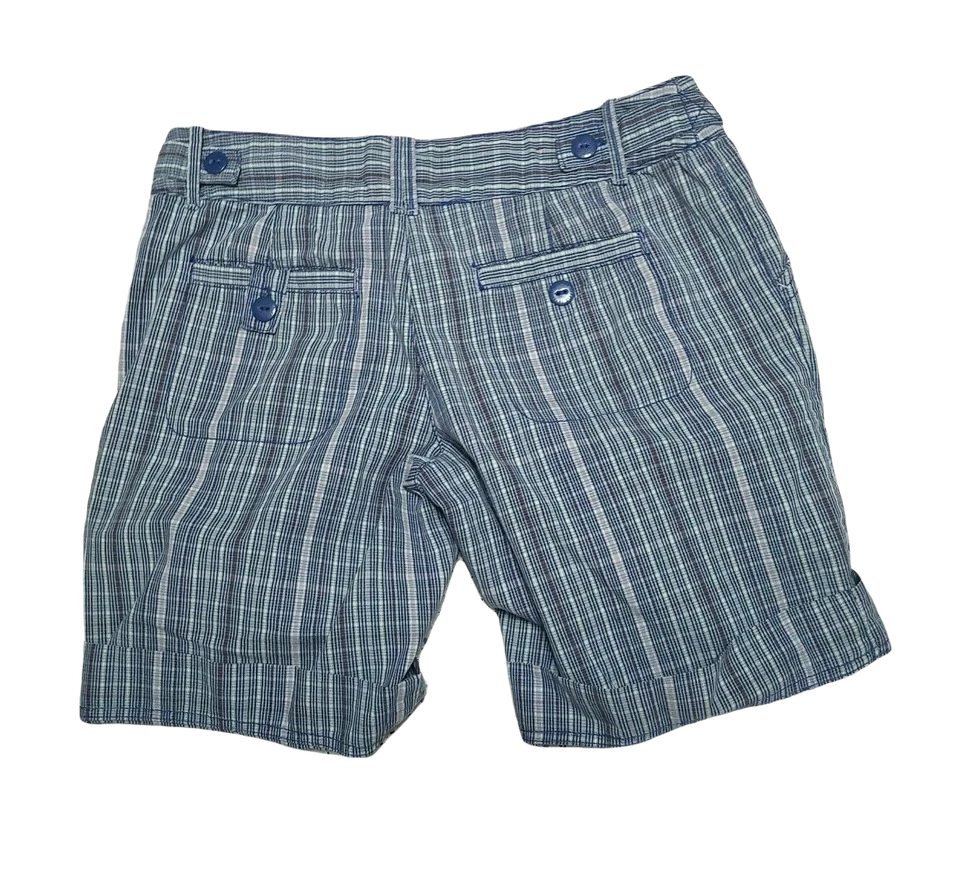 Pantalones Cortos Midi Mossimo Junior ~ Púrpura y Azul ~ Talla 3 ~ 100% Algodón ~ Rayas Foto 3 de 3