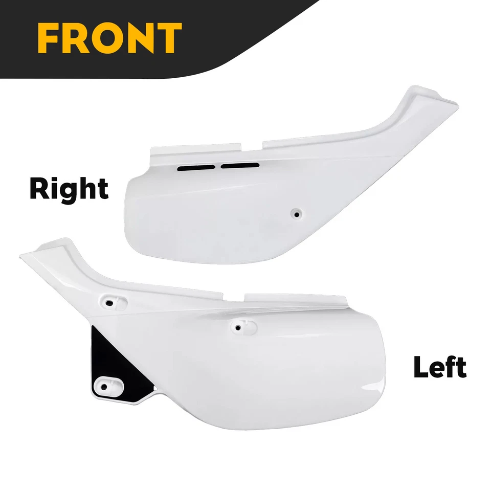 White Side Cover Panel Side Fairing Left+Right Fit For 93-21 Honda XR650L - Image 3 of 4