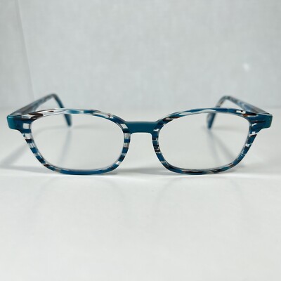 Face A Face Paris Congo 3 Eyeglasses Clear Blue Frames Magnified Lenses 49[]16