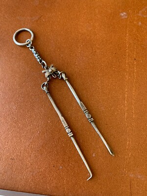 c1780 Silver Federal Era Chatelaine Toothpick EarPick Matthew Boulton hallmark