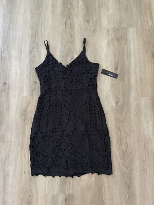 white christmas dresses Crochet Lace Leaf Asymmetrical Cami Dress – Rough Edges Boutique, LLC main image 0