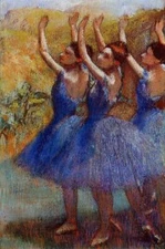 Three Dancers in Purple Skirt,Edgar Degar HandPainted oil painting Reproduce 225