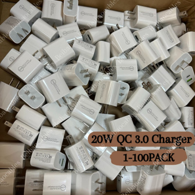 For iPhone 14 13 15 11 20W Fast Charger Block USB Type C Wall Power Adapter Lot