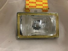 Oldtimer Fernscheinwerfer Einsatz gelblich Chrom Rahmen Bosch ges 19,5x12 cm NOS