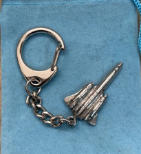 SR-71 Blackbird Silver Pewter Keyring