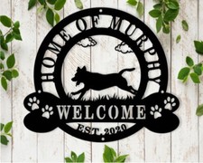 Personalized Pet Home Metal name sign Dog House Decor Outdoor Decor Gift Patio